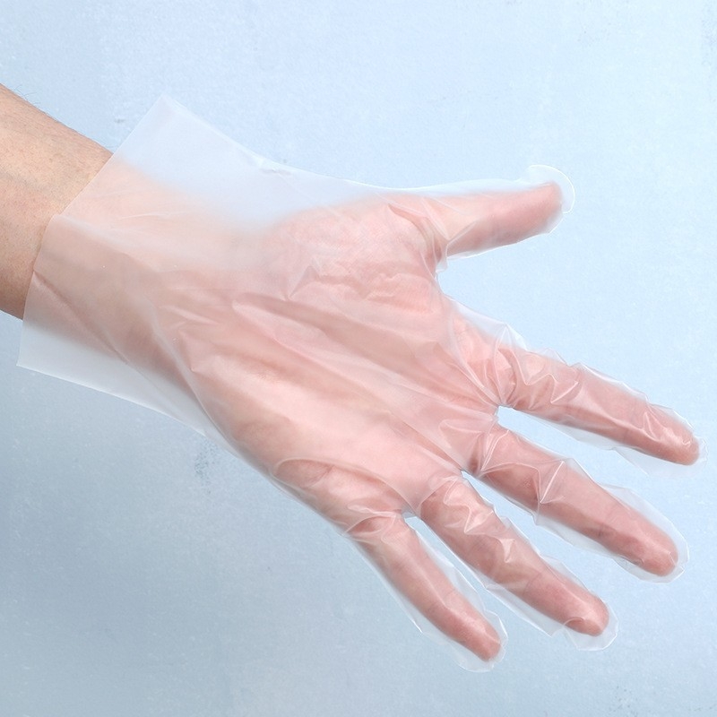 Μίας χρήσης γάντια PE για οικιακή χρήση, χειρισμό καραβίδων, catering και κομμωτική, διαφανή πλαστικά γάντια προστασίας