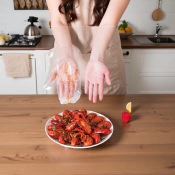 Επίσημα αδειοδοτημένα γάντια μιας χρήσης Crayon Shin-chan, κατάλληλα για επαφή με τρόφιμα, διαφανή, μέγεθος M, 100 τεμάχια.