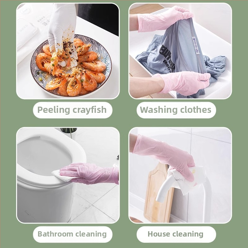 Γάντια μίας χρήσης για πλύσιμο πιάτων, αποσπώμενα, πολυχρηστικά για οικιακή καθαριότητα, κουζίνα, ανθεκτικά, με μακρύ μήκος, αδιάβροχα και ανθεκτικά στο λίπος