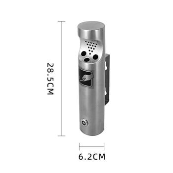 Oshijia Nástenný popolník a odpadkový kontajner z nerezovej ocele, vhodný pre interiér aj exteriér