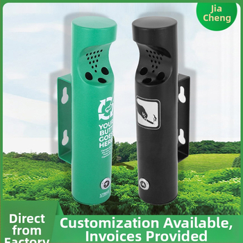 Oshijia Nástenný popolník a odpadkový kontajner z nerezovej ocele, vhodný pre interiér aj exteriér