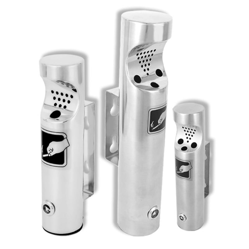 Oshijia Nástenný popolník a odpadkový kontajner z nerezovej ocele, vhodný pre interiér aj exteriér