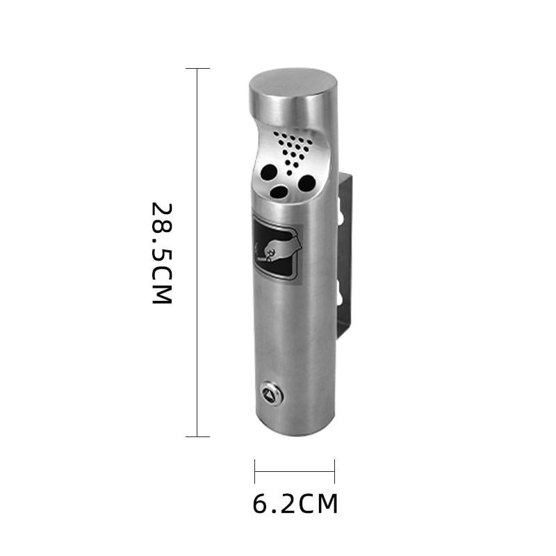 Oshijia Nástenný popolník a odpadkový kontajner z nerezovej ocele, vhodný pre interiér aj exteriér
