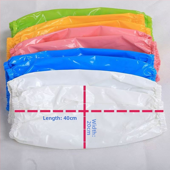 Μανσέτα TPU — αδιάβροχη, ανθεκτική στα λάδια και στα οξέα, για επεξεργασία τροφίμων, σφαγή κρέατος, θαλασσινά και κουζίνα · Μία ενιαία διάσταση · Μπλε/Λευκό