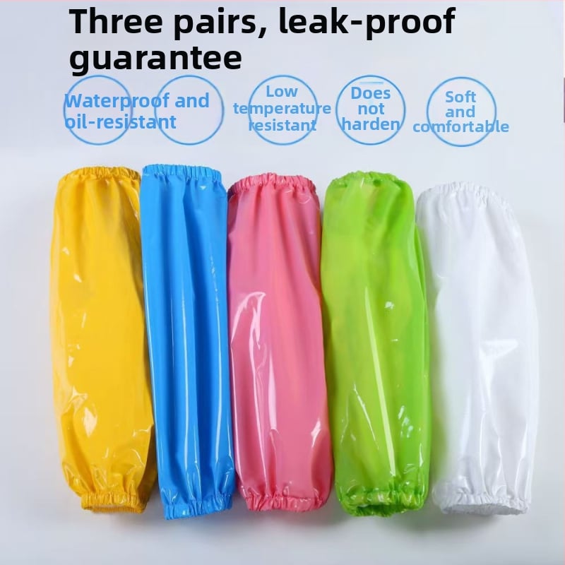 Μανσέτα TPU — αδιάβροχη, ανθεκτική στα λάδια και στα οξέα, για επεξεργασία τροφίμων, σφαγή κρέατος, θαλασσινά και κουζίνα · Μία ενιαία διάσταση · Μπλε/Λευκό