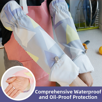 Προστατευτικές μανσέτες κουζίνας για μαγείρεμα, αδιάβροχες και ανθεκτικές σε πιτσιλίσματα λαδιού, προστασία από εγκαύματα για γυναίκες