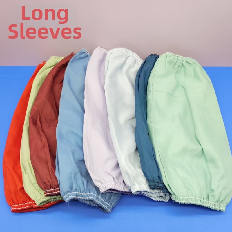 Προστατευτικά μανίκια εργασίας στην κουζίνα, ενισχυμένο ύφασμα πολυεστέρα-βαμβάκι με εκτεταμένο μήκος, ανθεκτικά σε λεκέδες και σκόνη, μονόχρωμα, ένα μέγεθος.