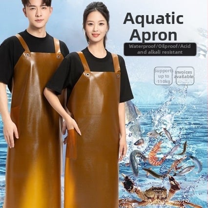 Αδιάβροχη και ανθεκτική στο λάδι ποδιά κουζίνας για πλύσιμο πιάτων, χειρισμό ψαριών και θαλασσινών και catering; μακριά ενισχυμένη unisex κατασκευή