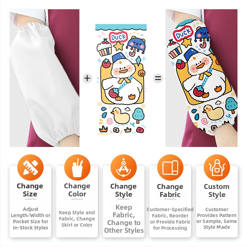 Εκτυπωμένα μανίκια για στολές σερβιτόρων εστιατορίου, τριγωνικό φουλάρι κεφαλής με προσαρμογή λογότυπου