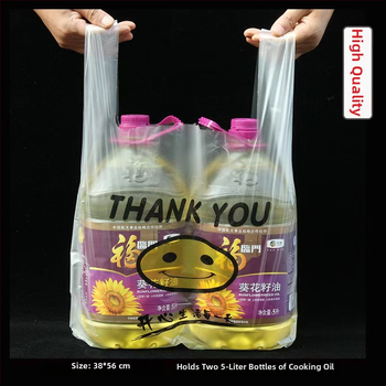 Πυκνή διαφανής πλαστική σακούλα με χαμογελαστό πρόσωπο για παραλαβή φαγητού, συσκευασία φρούτων και αγορές