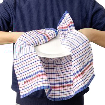 Кухненска кърпа от полиестер-памук, нишково боядисана, мека и попивателна, голям размер за съдове