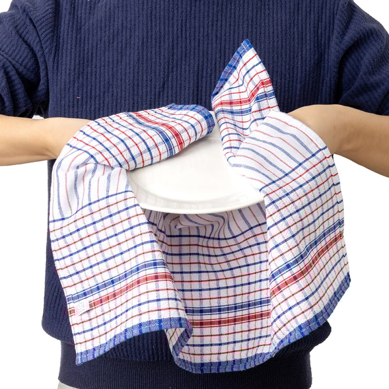 Кухненска кърпа от полиестер-памук, нишково боядисана, мека и попивателна, голям размер за съдове