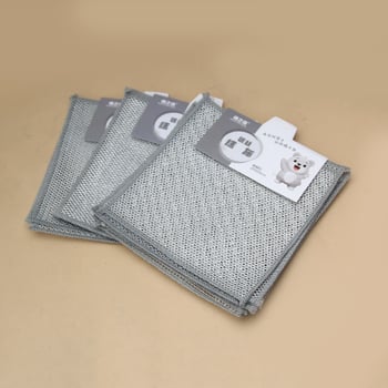 Неслипваща кърпа за съдове с метална тел, едностранна сребърна нишка, подходяща за тенджери и купи; многофункционална кухненска кърпа