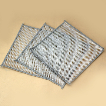 Неслипваща кърпа за съдове с метална тел, едностранна сребърна нишка, подходяща за тенджери и купи; многофункционална кухненска кърпа