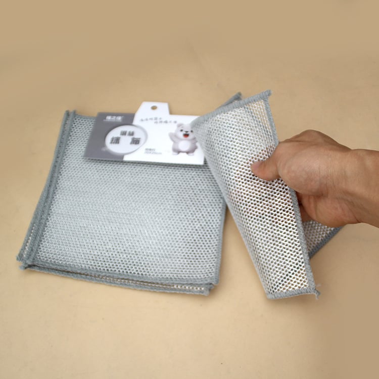 Неслипваща кърпа за съдове с метална тел, едностранна сребърна нишка, подходяща за тенджери и купи; многофункционална кухненска кърпа