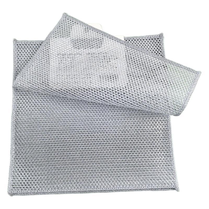 Bochen 25×25 см абразивна подложка за съдове от нетъкан текстил, с ивици, за миене на тигани и купи, маслоустойчива и ефективна за почистване