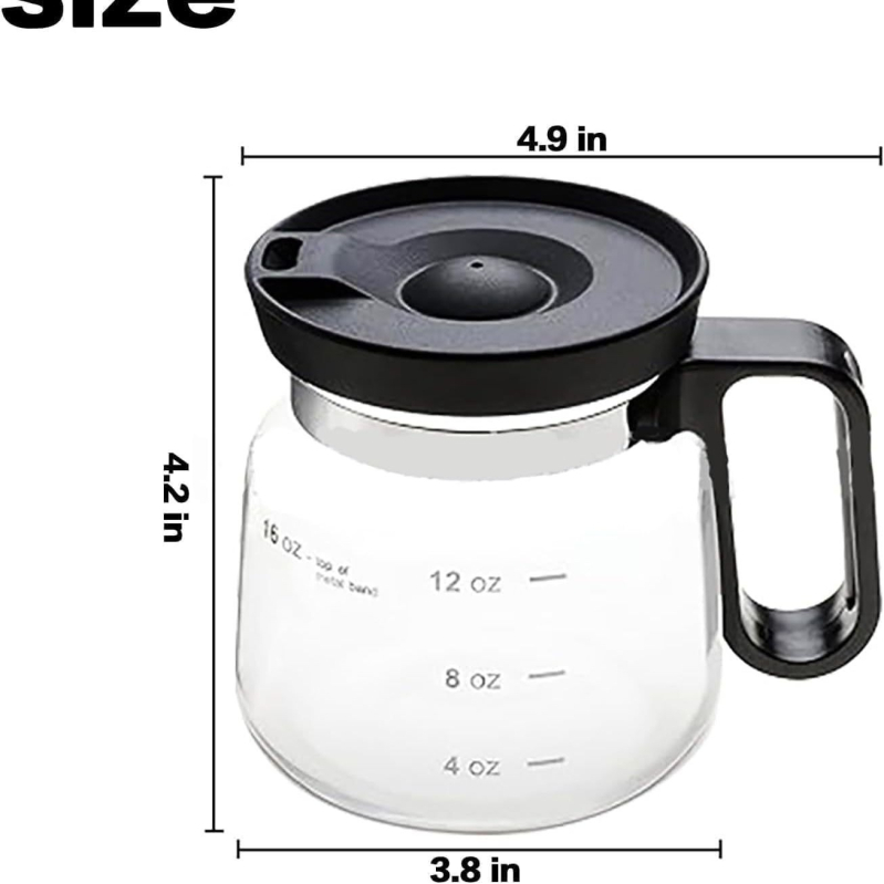 16 oz стъклена чаша за кафе, ръчно издувана от високо боросиликатно стъкло