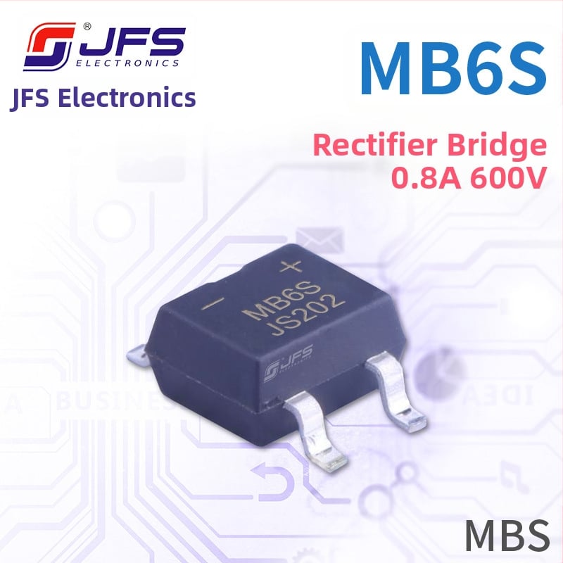 JFS MB6S usmerňovací most, 0,8 A, 600 V, SOP-4 balenie