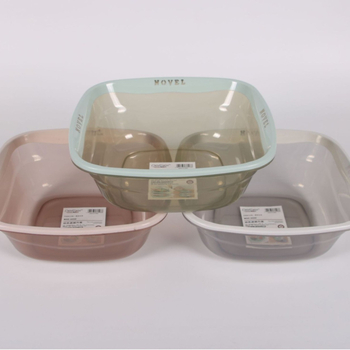 Удебелен пластмасов басейн за лице и пране, домашно ползване; подходящ за миене на лице, крака и дрехи, модел 6098