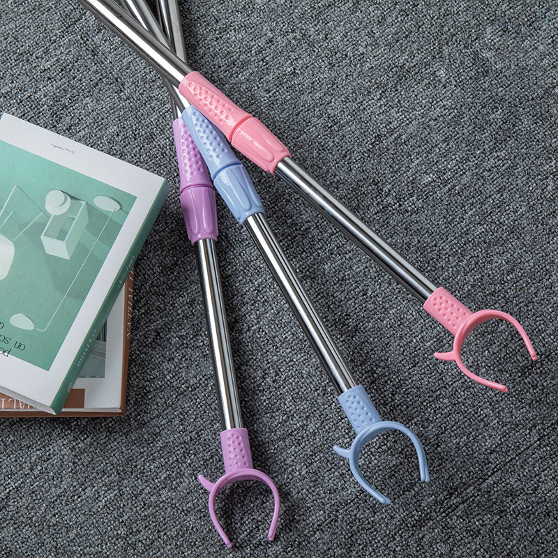 Телескопична пръчка за сушене на дрехи с пластмасова глава за балкон и общежитие