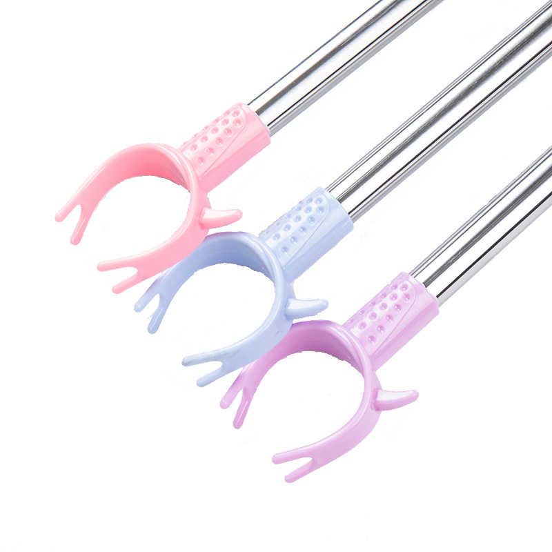 Телескопична пръчка за сушене на дрехи с пластмасова глава за балкон и общежитие