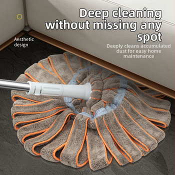Mop z mikrovlákna s automatickým žmýkaním a absorbentnou vrstvou z Coral Fleece – pre domáce použitie