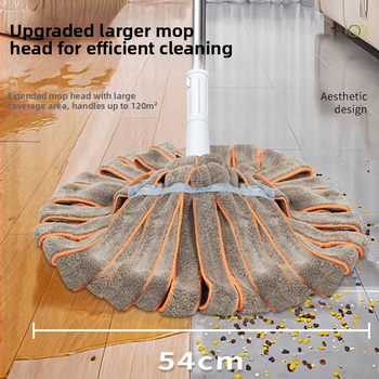 Mop z mikrovlákna s automatickým žmýkaním a absorbentnou vrstvou z Coral Fleece – pre domáce použitie