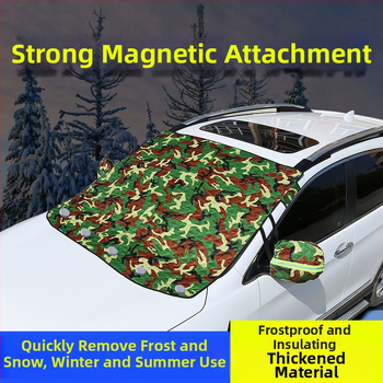 Slnečná clona na predné sklo auta s hliníkovou fóliou, magnetické upevnenie, tepelná izolácia a záves