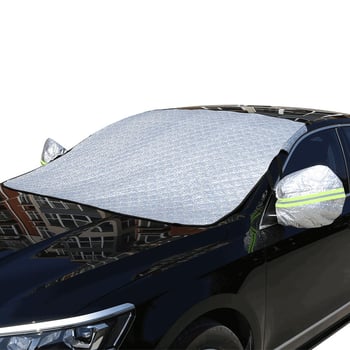 Slnečná clona na predné sklo auta s hliníkovou fóliou, magnetické upevnenie, tepelná izolácia a záves