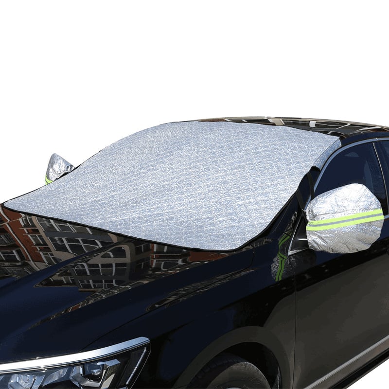 Slnečná clona na predné sklo auta s hliníkovou fóliou, magnetické upevnenie, tepelná izolácia a záves