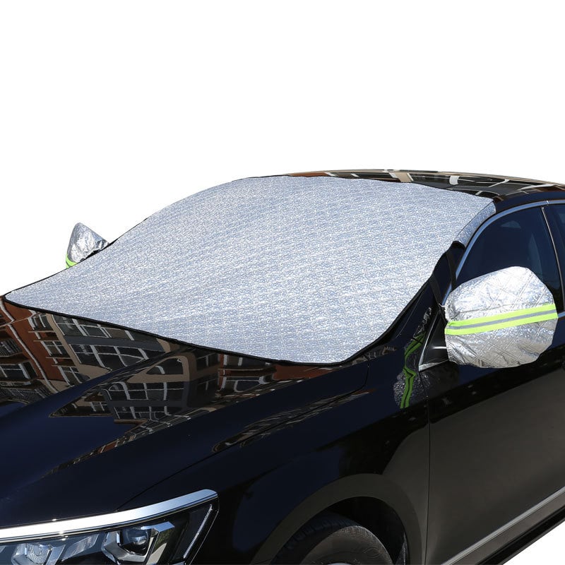 Slnečná clona na predné sklo auta s hliníkovou fóliou, magnetické upevnenie, tepelná izolácia a záves