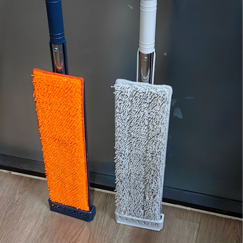Chenille микрофибър плосък моп с автоматично изцеждане на вода, двойно използване за мокро и сухо почистване, улеснява домашното почистване