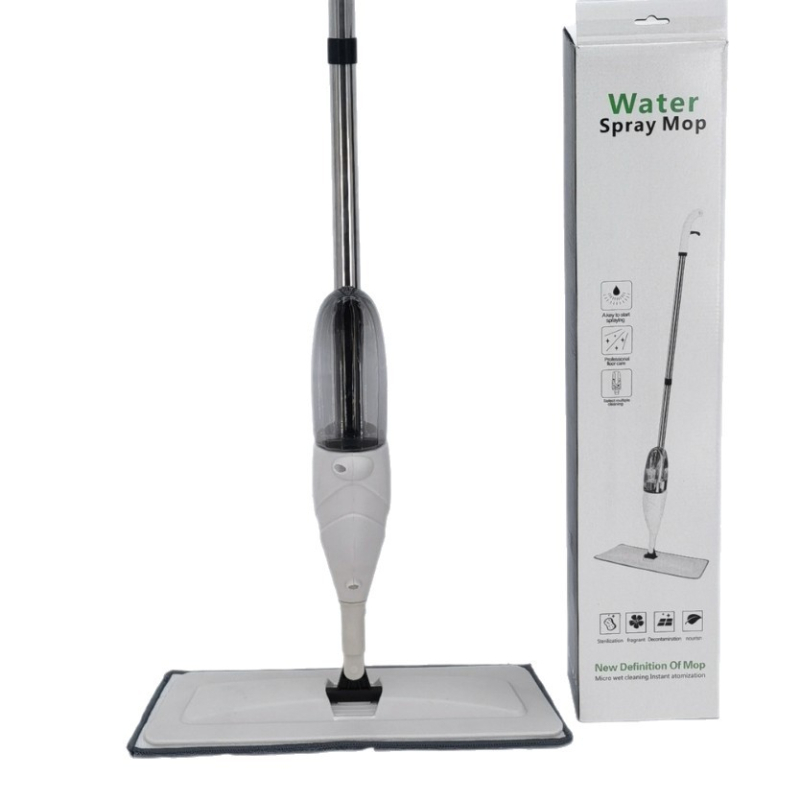 Mop cu spray de apă, cap plat, îmbunătățit, fără spălare manuală, utilizare umedă sau uscată