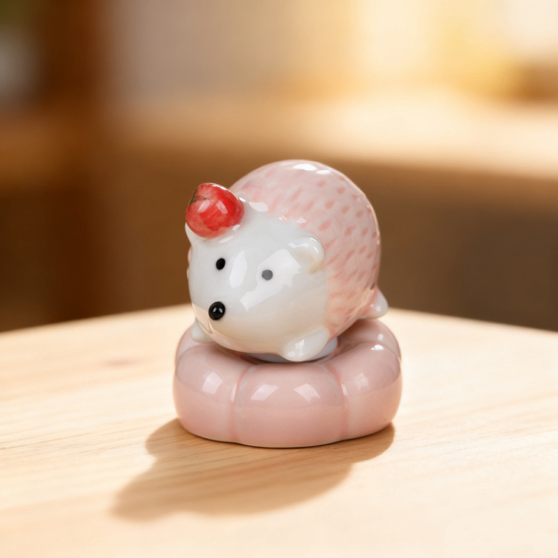 Figurină ceramică rotativă pentru birou, cu animale de desene animate, pentru relaxare