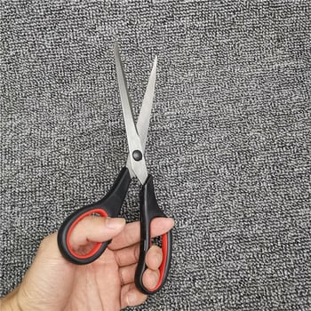 Ψαλίδια ραπτικής από ανοξείδωτο ατσάλι, για γραφείο και οικιακή χρήση, με μακρύ λάμα και χειρολαβή από πολυπροπυλένιο