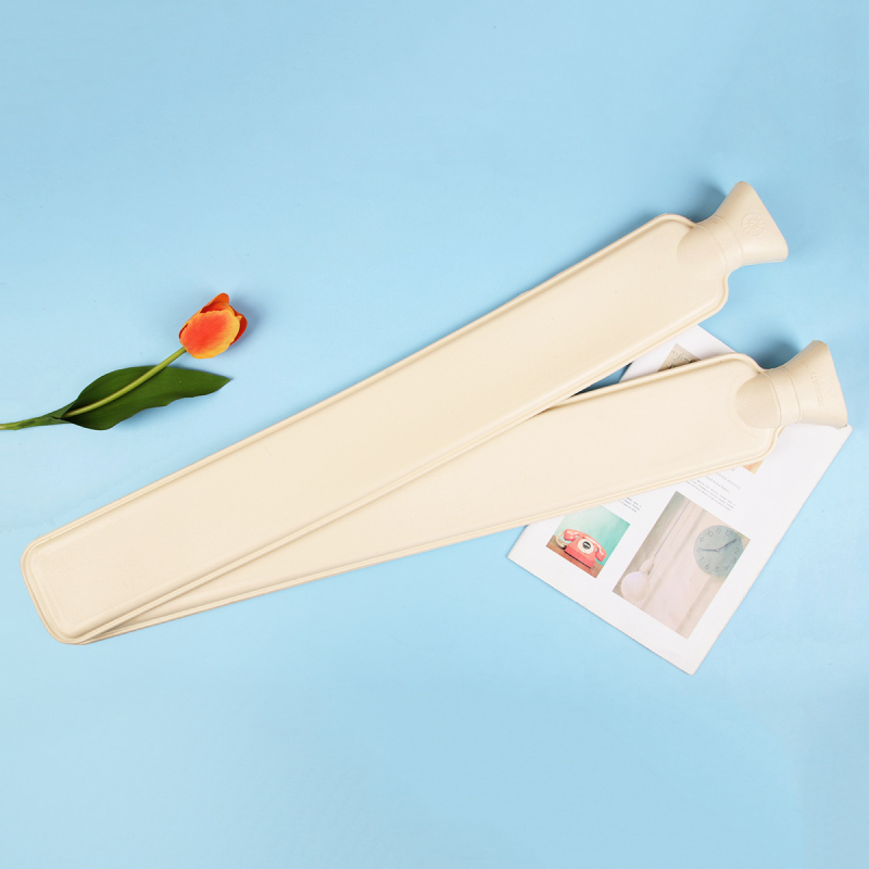 Дълга гумена бутилка за гореща вода с удебелен вътрешен слой, запълване с вода, голям размер за деца, домашна употреба.