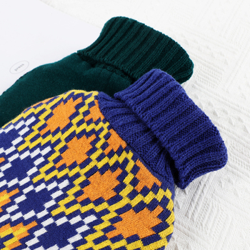 Бутилка за гореща вода с калъф от зайча козина, естествен каучук, удължен горещ компрес за затопляне на завивката