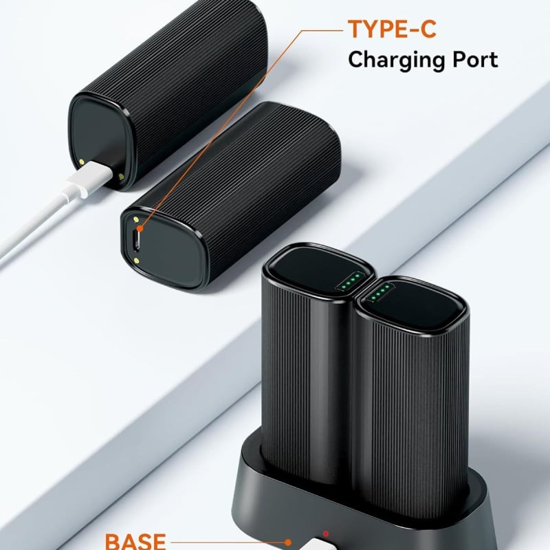 2025 Νέο μοντέλο μαγνητικός θερμαντήρας χεριών δύο σε ένα με αποσπώμενο τμήμα, επαναφορτιζόμενος μέσω USB