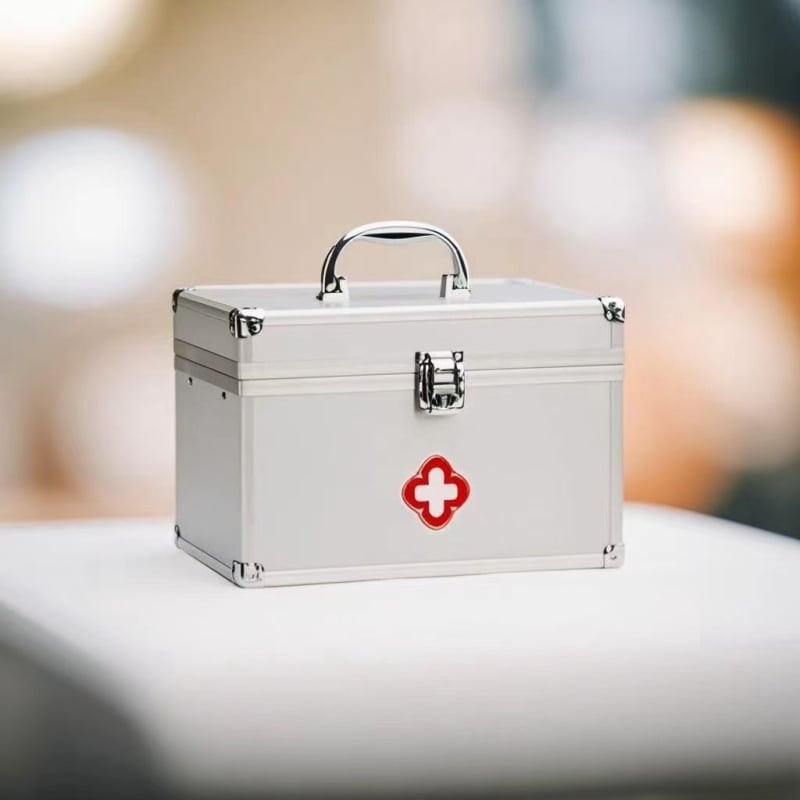 Преносима алуминиева аптечна кутия за домашна употреба и спешни случаи