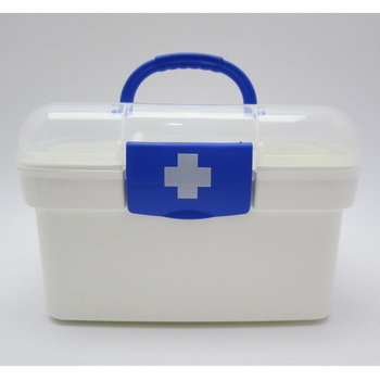 Пластмасова компактна аптечка за дома с отделения за лекарства