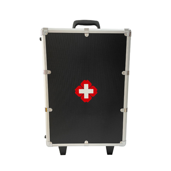 Комплект за първа помощ от алуминиева сплав, голяма вместимост, преносим открит медицински куфар