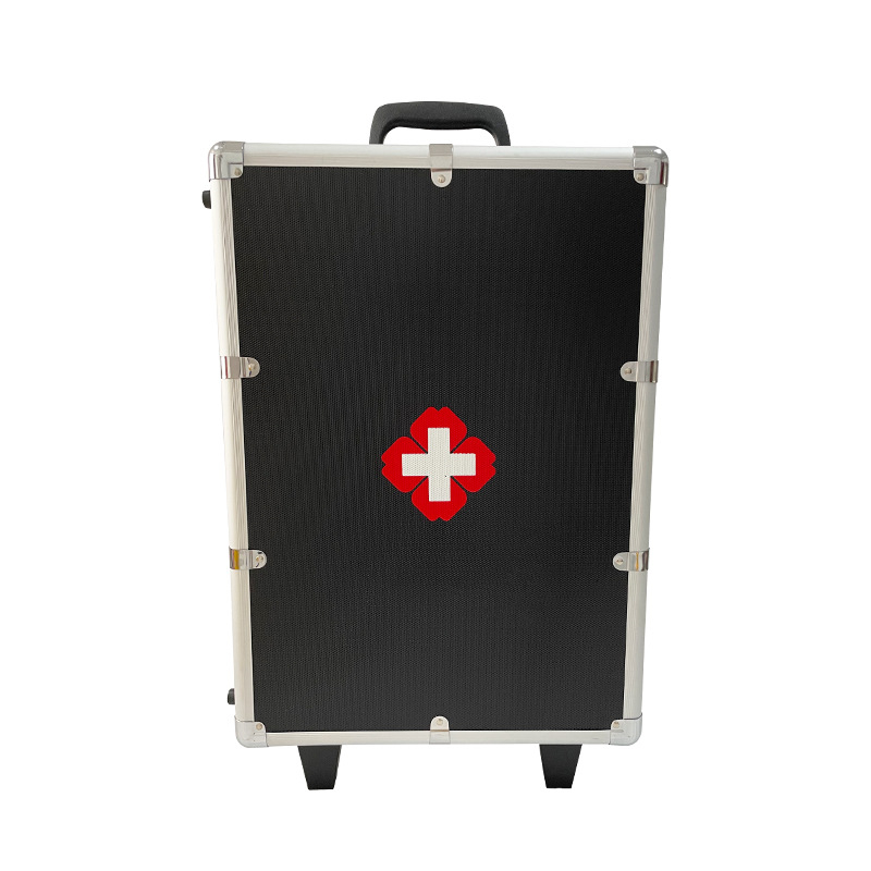 Комплект за първа помощ от алуминиева сплав, голяма вместимост, преносим открит медицински куфар