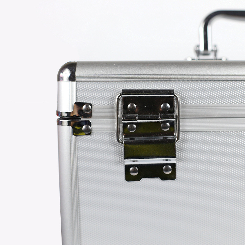 Двоен слой алуминиева медицинска кутия, голям капацитет за лекарства за дома и пътувания, преносим комплект за спешни случаи.