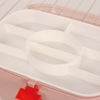 Пластмасова кутия за съхранение, голяма настолна кутия за дома, многослойна преносима кутия за лекарства и първа помощ, с множество отделения