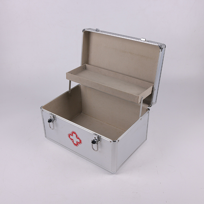 Портативна полева метална аптечка, алуминиева спешна аптечна кутия и кутия за съхранение на лекарства