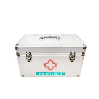 Преносим комплект за първа помощ от алуминиева сплав за дома, компактна метална аптечка