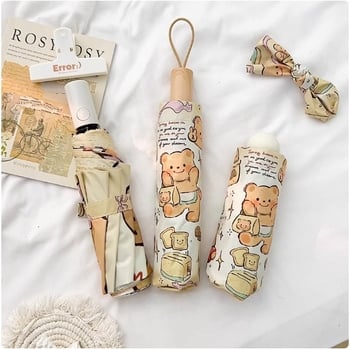 Prispôsobený digitálne farebne tlačený UV-ochranný skladací slnečník pre deti