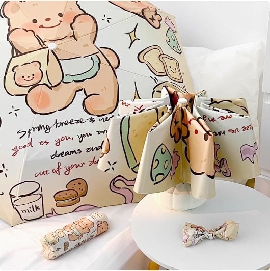 Prispôsobený digitálne farebne tlačený UV-ochranný skladací slnečník pre deti