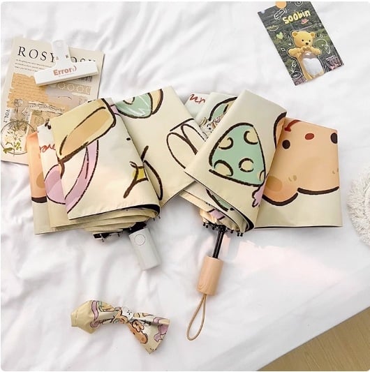 Prispôsobený digitálne farebne tlačený UV-ochranný skladací slnečník pre deti