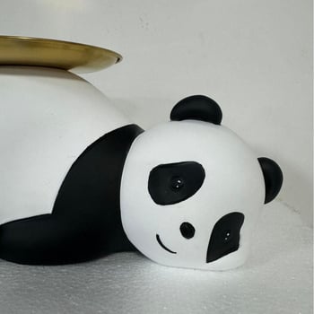 Мила панда — тава за вход със съхранение на ключове, декоративна настолна украса за хол и масичка за кафе, подарък за нов дом